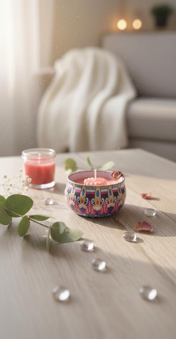 Mandala Scented Soy Wax Jar Candle