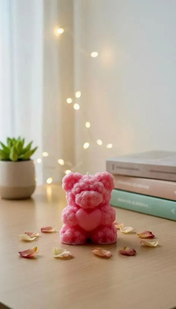 Astrid Teddy Floral Soy Wax Candle(Small)