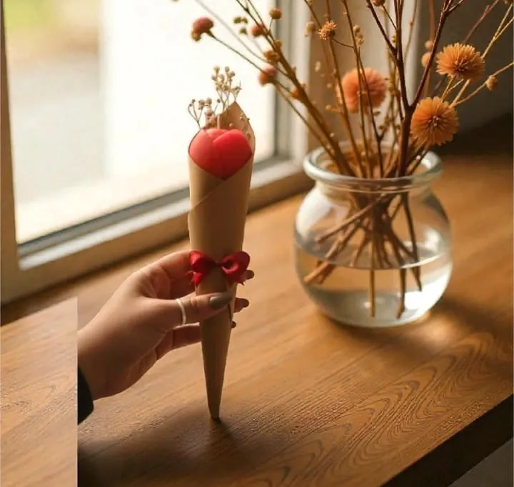 Riyoxa Rose Bouquet Scented Decorative Candle